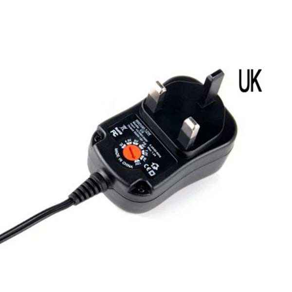 Universal 100-240V til 3V/4.5V/5V/6V/7.5V/9V/12V 12W Justerbar AC/DC Oplader Adapter Switching Strømforsyning