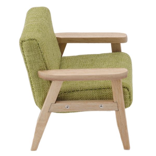 Dockhus Soffa 1:12 Dockhus Miniatyr Japansk Stil Enstaka Tyg Fåtölj Soffa Vardagsrum Möbler Dekoration Gräsgrön