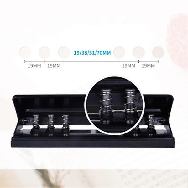 6 Huls Hæftemaskine Justerbar Metal Universal Organizer 6 Arks Kapacitet 1/2\" Diameter Hul