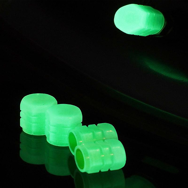 40 st Luminous Däckventilklockor för De Flesta Bilar (Grön)