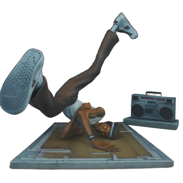Hip Hop Elements Skulptur Kunstner Statue DJ Break Dance Modellering Resin Skulptur