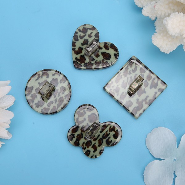 Nail Art Practice Display Stand DIY Training Tips Holder Akryl Krystall Base Viser HylleLeopard Base
