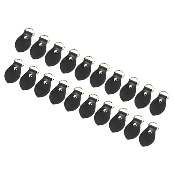 20 sæt læder D-ringe til pung Ægte læder D-ringe Pungfremstillingsudstyr til læder Crossbody-pung Craft Black