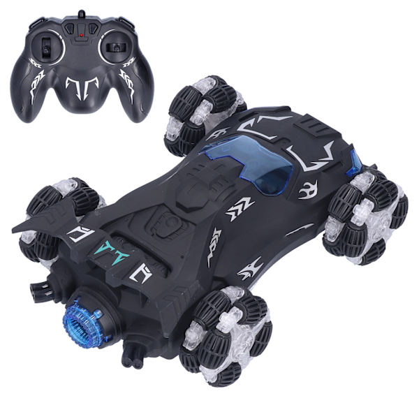 Fjernbetjent bil 360° Easy Drift 1:12 Seje forlygter Slidstærk stødsikker RC bil til børnSort