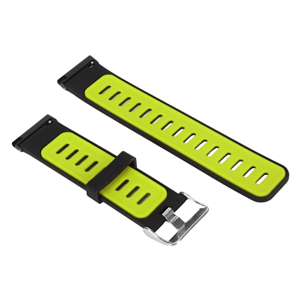 Silikone Urrem Sports Metal Spænde Quick Release Ur Band Ur Tilbehør til Spartan Hr Baro Sort Grøn