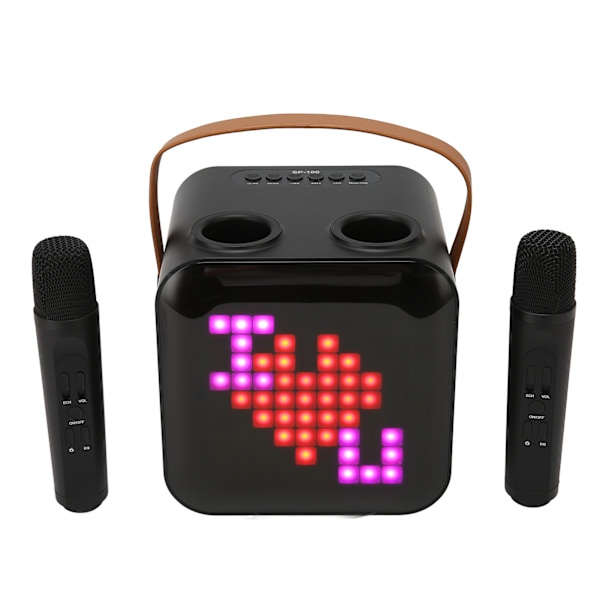 Kannettava karaoke-kaiutinjärjestelmä Karaoke-kone 2 langattomalla mikrofonilla Type C Bluetooth-kaiutin RGB-valolla