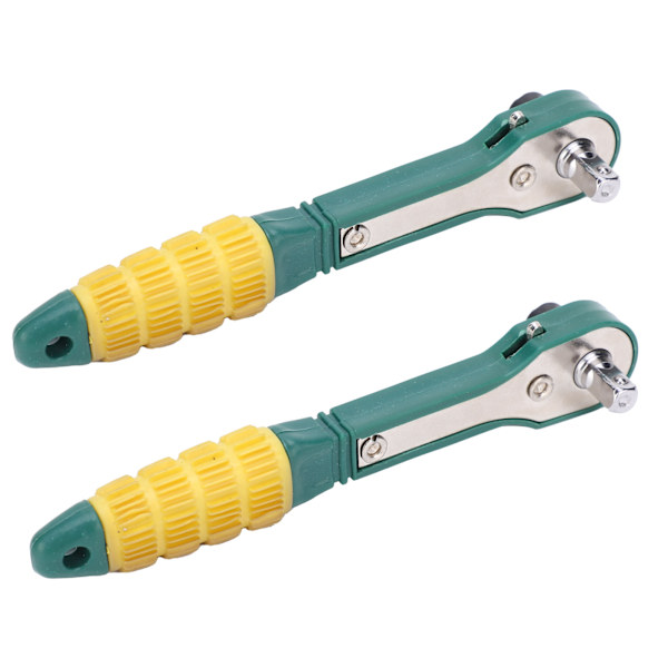 2 st Ratchetnyckel 1/4 Hexhylsa 45# Ståldriven Skiftnyckel Handverktyg 144mm Gulgrön