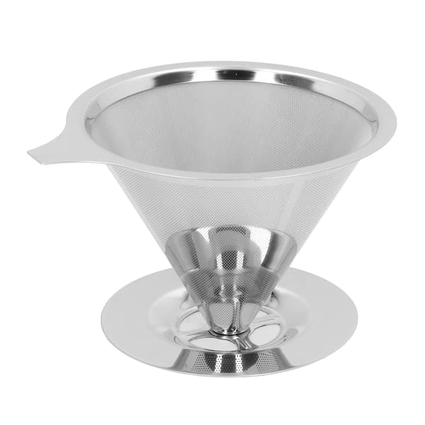 Pour Over Kaffedroppare Långsam Dropp 1 till 6 Koppar Konfilter Sil Återanvändbart Rostfritt Stål