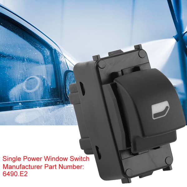 Enkel strømhovedvindusregulator kontrollbryterknapp for Peugeot 207 6490.E2