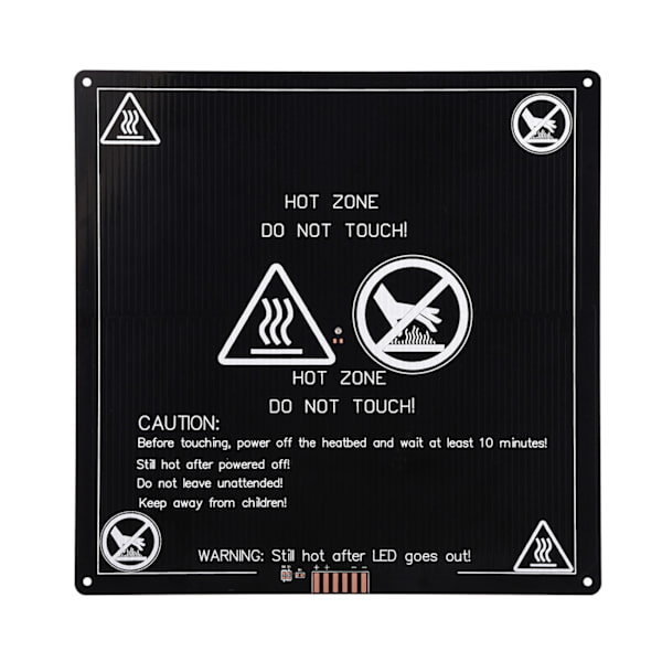 12V 220x220mm Aluminiumsplate Varmeplate Varmeseng for 3D-skriver