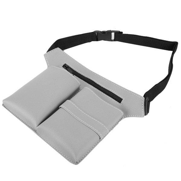 Frisör Frisör Saxklämmor Frisörhölster Påse Hållare Case Väska PU-läder (silver)