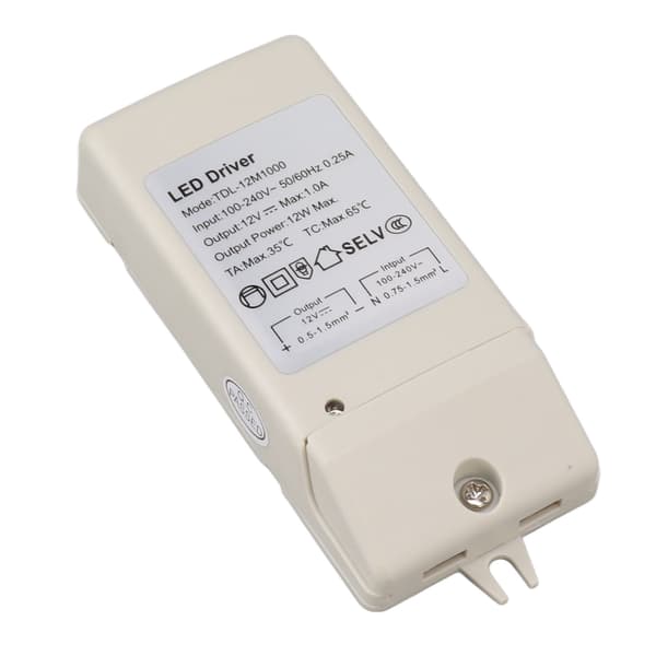12W DC 12V 1A LED-driver LED konstantstrømdrift strømforsyning for LED-stripe lys AC 100‑240V TDL 12M1000