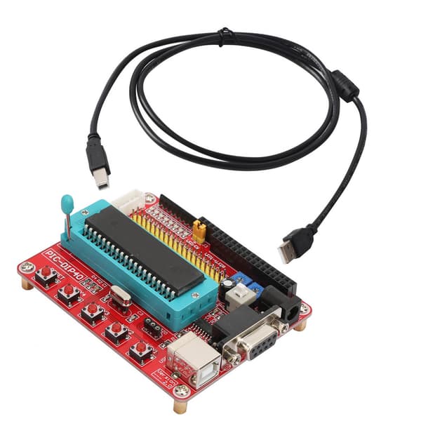 Microchip lærebrett PIC16F877A mikrokontroller utviklingskort med RS232-grensesnitt