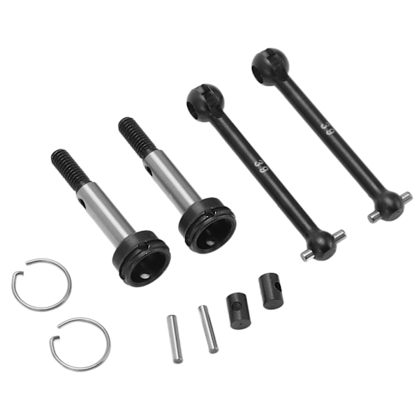 39mm/1,54 tum svart silver bakre CVD drivaxel set universell järn drivaxel RC biltillbehör för Tamiya 1/10 XV01 TC01