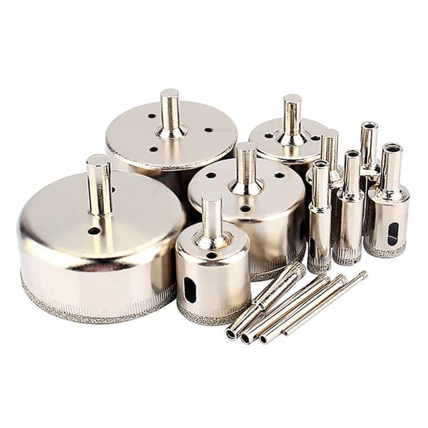 14 stk/sett 3‑70 mm diamantbelagt hullsagbor for glassmarmorfliser