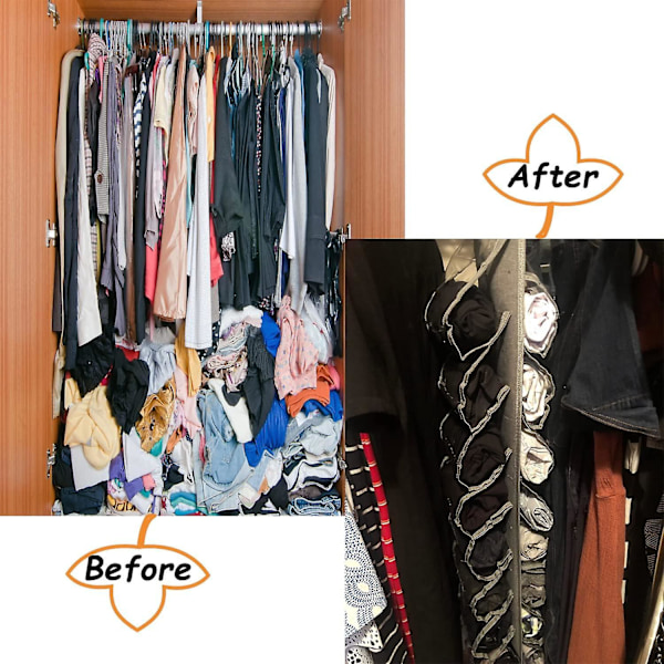 Leggings Opbevaringspose Organizer Bøjle Holder 24 Stykker Leggings eller Skjorter Jeans Rum Opbevaringsbøjle, Foldbar Leggings Organizer Tøj Transportabel