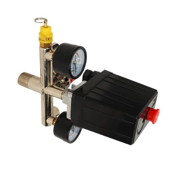 Luftkompressor trykafbryder dobbelt regulator automatisk trykreguleringsventil amerikansk port 0-12BAR 0-180PSI