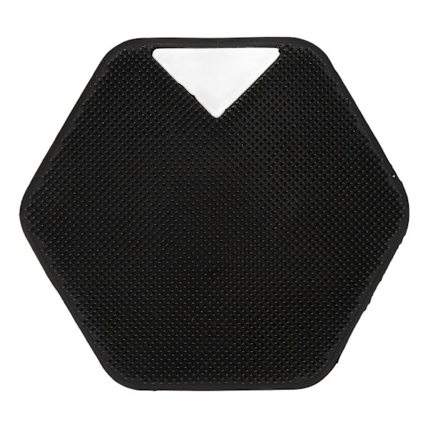 Silikonbadborste Multifunktionell polygonal Mjuk Effektiv rengöring Silikonskrubber för bad Diskdisk Svart