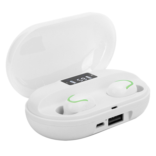 T2 True Wireless Bluetooth 5.0 Øretelefon HIFI Stereo Vanntett Digital Display Headset