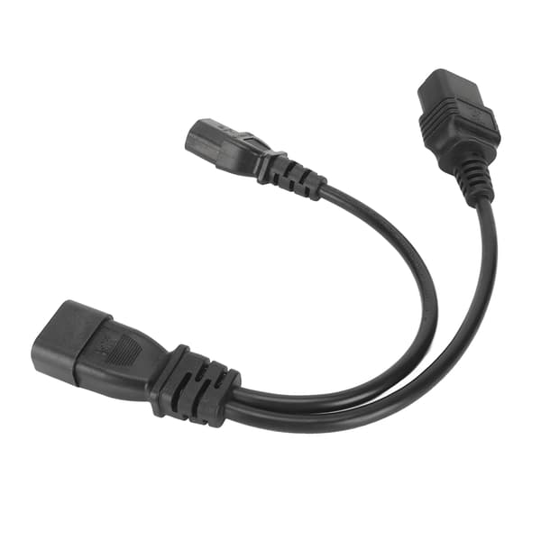 IEC320 C14 til C19 og C13 Strømledning Enkel IEC 320 C14 til C19 C13 Y-splitter Strømledning 10A 250V 32 cm