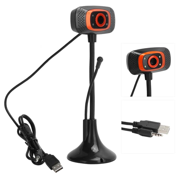 Computer Kamera Video USB Webcam DriveFree 640 x 480 Pixels med Ekstern Mikrofon
