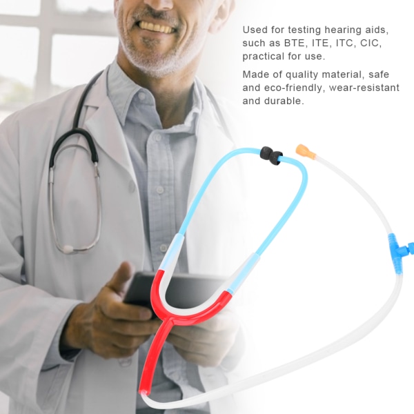 Binauralt høreapparatstetoskop Reducer støj Høreapparattilbehør SundhedsplejeværktøjRød