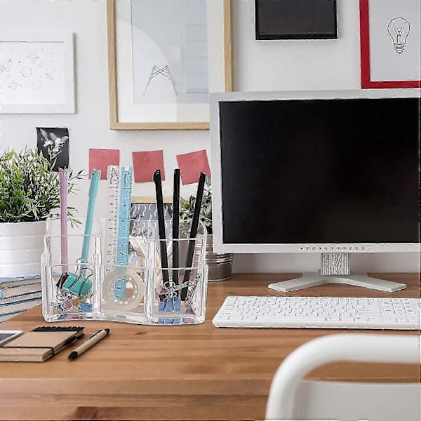 6 Rums Klar Makeup Børsteholder Organizer til Øjenbryn Pen Beholder Kosmetik Opbevaring_SZXM