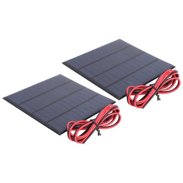 2 st Mini Solbatterimodul med 1 meter kabel Handdriven försörjning DC 12V 150mA
