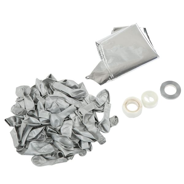 Ballonggirlang Kit Vacker Naturlig Latex Material Hållbar Bred Applikation Festballonger för Fest Bröllop SemesterSilver