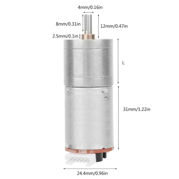 DC 12V Encoder Gear Motor Reduksjonsmotor for Robot Fjernkontroll Bil DIY Motor Leketøy -1 stk (hastighet 20)(hastighet 20)