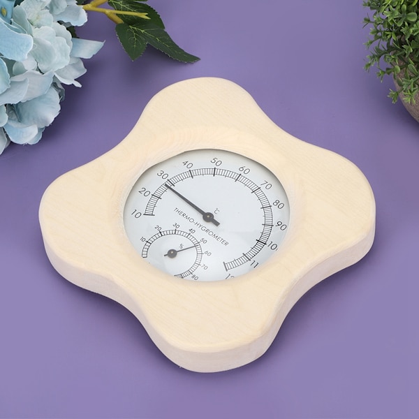 Sauna Rum 2 i 1 Træ Termo Hygrometer Termometer Hygrometer Dampbad Tilbehør