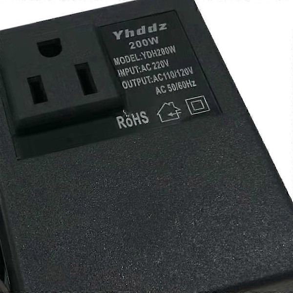 2025 Ny 200W Spenningsomformer 220V Til 110V Nedtrappingstransformator Spenningsomformer Reiseadapter EU Plugg Inverter