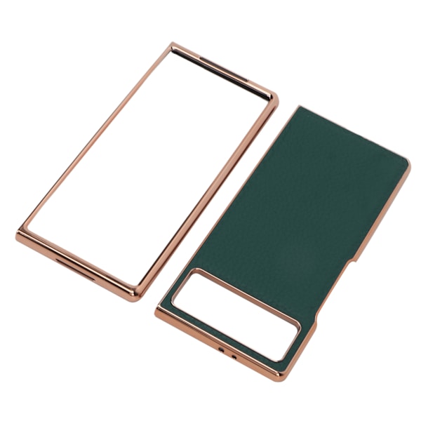 Skyddande fodral för Xiaomi MIX Fold 2, reptåligt läder, galvaniserat mobilfodral, grönt