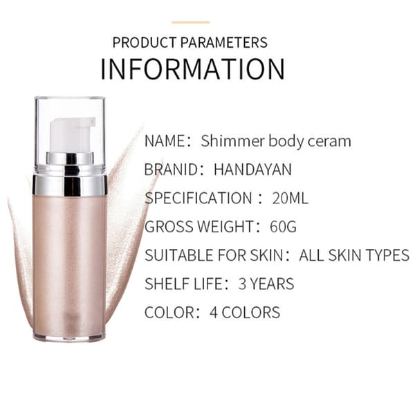 Highlighter Cream Makeup Face Shine Bronzers Kosmetika Glänsande Kropp Ansiktskonturkräm 1#