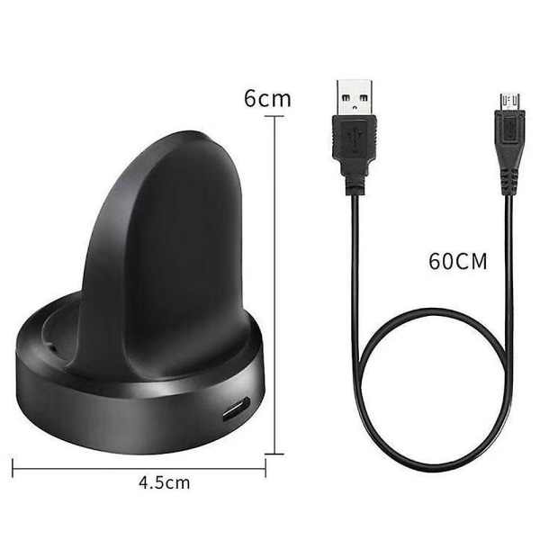 2-i-1 erstatnings USB-laderkabeldokkingstasjon for Samsung Gear S3, Gear S2, Gear Sport og Galaxy Watch