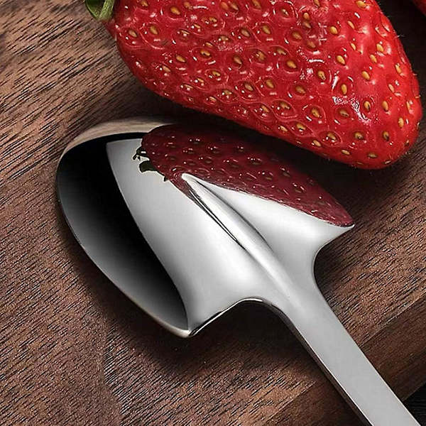 Rustfrit stålskovl ske sæt til kaffe, te, sukker og desserter - 4 stk.