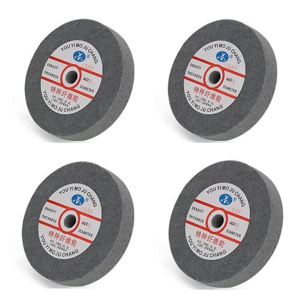 150mm Diamant Nylon Fiber Poleringshjul - 25mm Tykkelse, 180 Korn, 5-pak