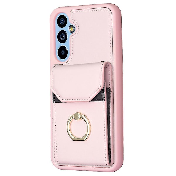 För Samsung Galaxy A54 5g Ställ PU Läder+TPU Skal Mobilskal Korthållare - B6 Rosa