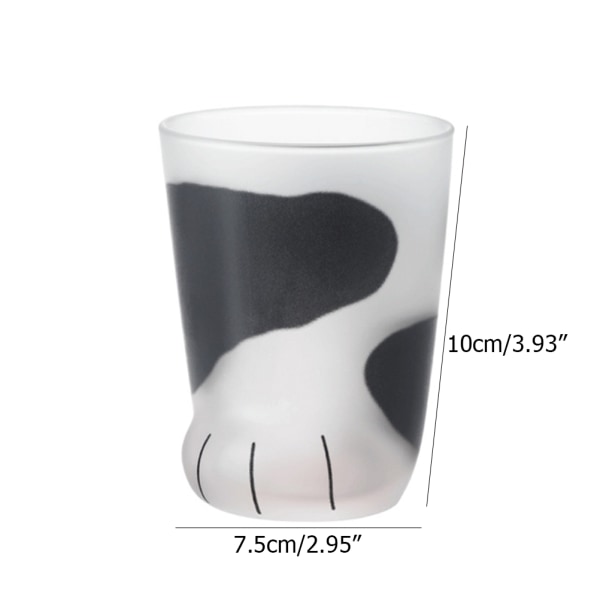 1 stk Søte kattepoter glass tigerpoter krus kontor kaffe krus frokost melk glass kopp gave ku katt fot kopp Cow cat foot cup