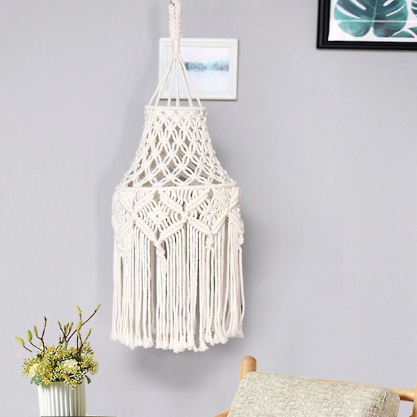 Handvävd lampskärm i spets - Boho heminredning