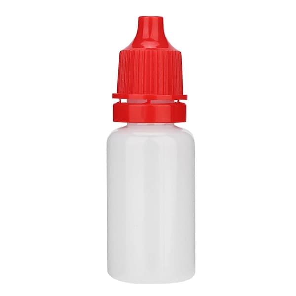 50 st 10 ml ögondroppsflaskor läckagesäkra tomma plastbehållare med barnsäker kork för hemresor 10ml Red Cover
