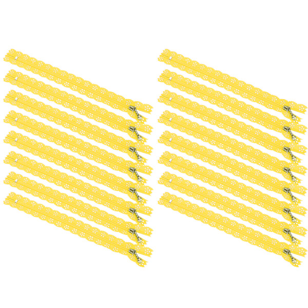 20 st 20 cm DIY nylon spets blixtlås spole blomma blixtlås för sömnad bröllopsklänning hantverk gul