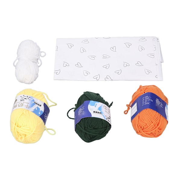 Handgjord bukettmaterialset fint hantverk konstgjord blombukett material DIY garn bukett kit för flickgåva 6 tulpaner 3 vita prästkragar