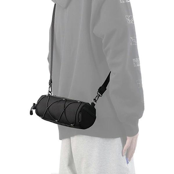 Cykelstyr Taske - Crossbody Opbevaringstaske med Skulderrem til Racercykel, MTB, Rejsecykel (Sort-2)