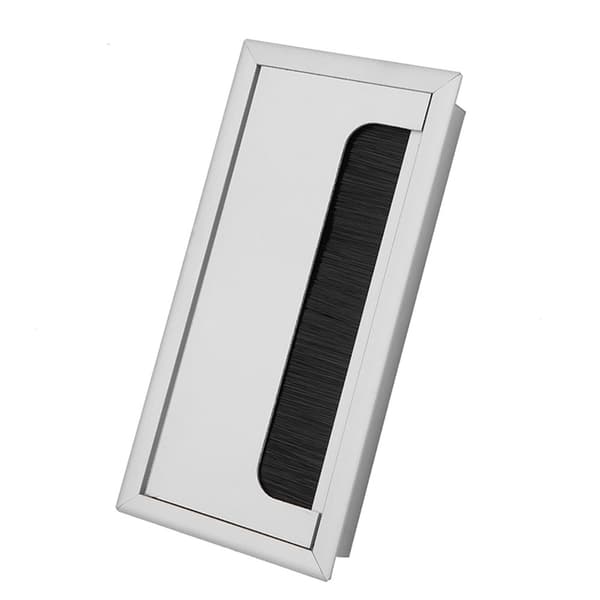 Fyrkantig aluminium skrivbordsdator kabelgenomföring utlopp insats hål topplock (medium)