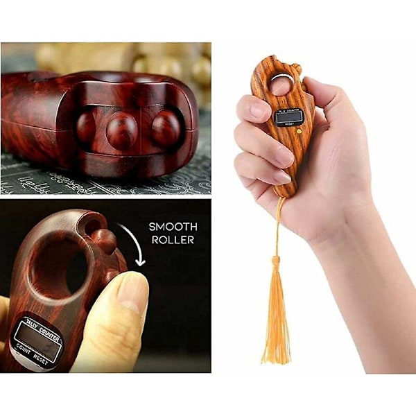 2 st Digital Pärlräknare, Digital Fingerräknare, Buddha Pärlräknare, för Meditation, Avkoppling, Buddhistisk Bön,