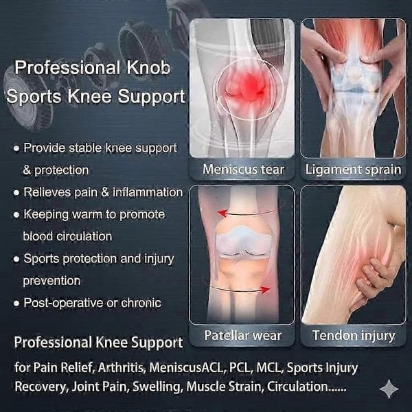 Adjustable Compression Knee Brace Sport Athletic Knee Pad Stabilizer for Running and Training White Right Leg White Right Leg M