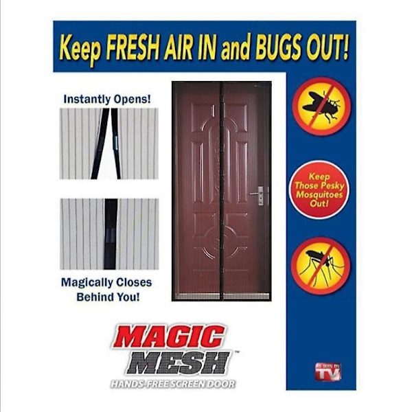 Magnetisk Insektnet Dørgardin - 100cm X 210cm - Justerbar og Nem at Installere - Perfekt til Alle Døre