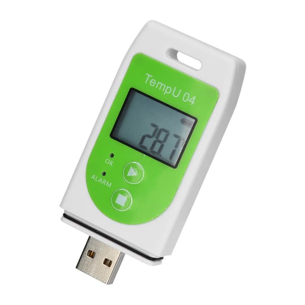TempU04 PDF USB Temperatur Datalogger Gjenbrukbar Temperaturmåler