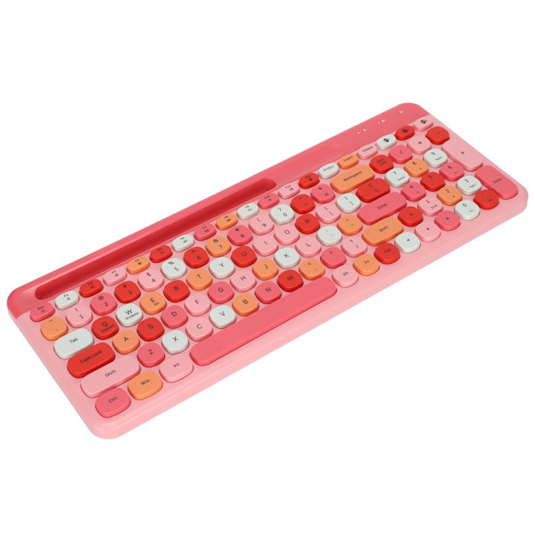 Trådløst tastatur Mini 100 taster Smart strømsparende fargerikt datatastatur for Windows for IOS for AndroidPink